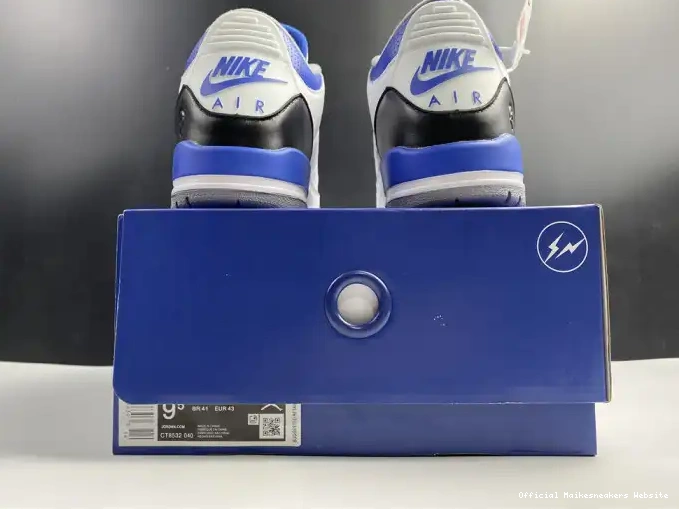 Official Maikesneakers Retro 3 White CT8532-040 Air Jordan Blue 0606